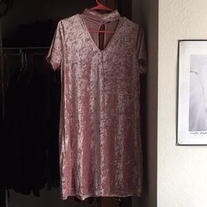 Pink Velvet Dress